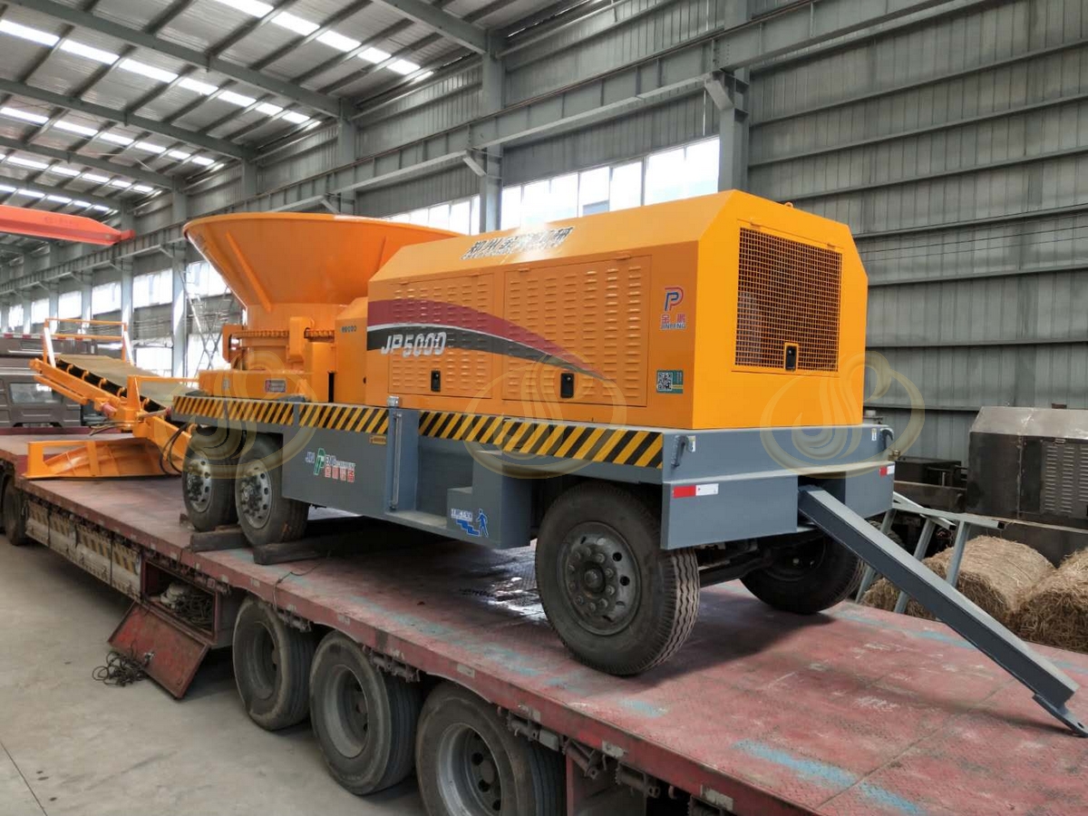 郑州金鹏树根粉碎机：重载工况下的生物质燃料预粉碎处理