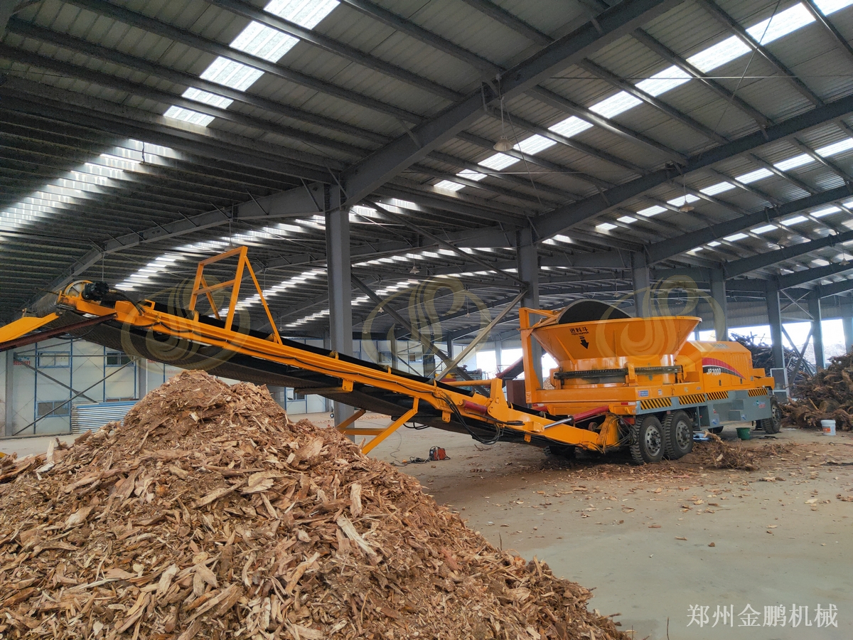 郑州金鹏特大型木材粉碎机在生物质电厂燃料预粉碎中的高产量配置