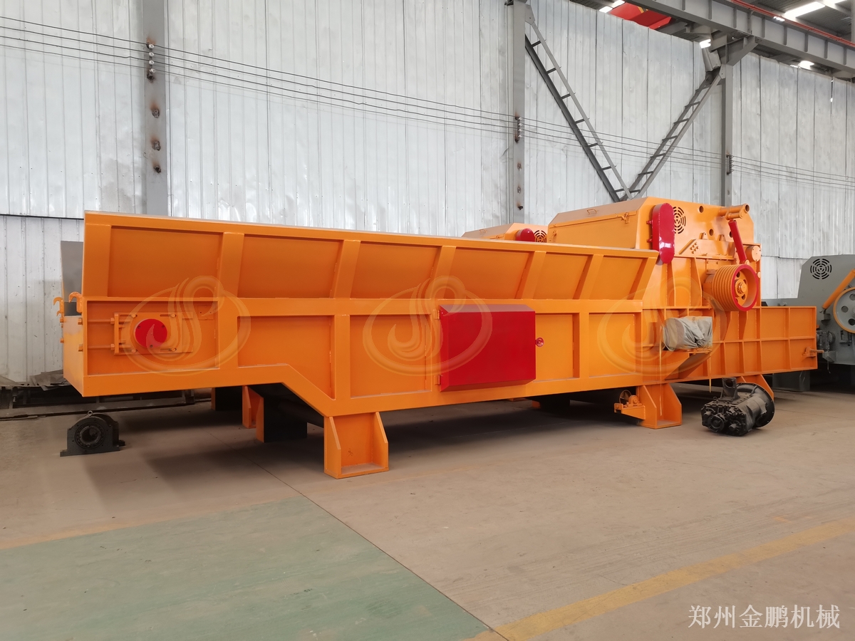 郑州金鹏废旧木料粉碎机整批处理包装木箱，进料适应性强